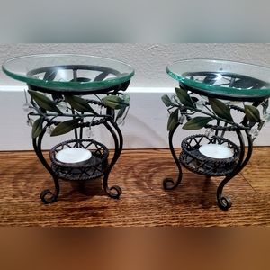 Partylite Garden lites aroma melts candle warmer - set of two